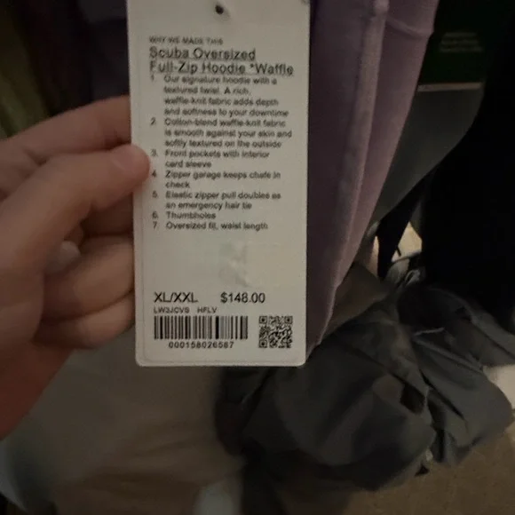 lululemon athletica Scuba Oversized Full Zip Hoodie - Heathered Faint Lavender - Picture 7 of 7